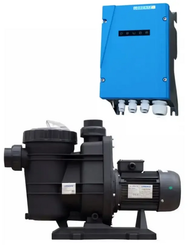 Lorentz PS2-1800 solar pump kit with high peak efficiency – black pump with a motor and panel