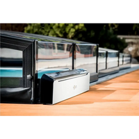 Moover solcellsdriven elmotor för svart och vit poolöverdragshjälpmedel