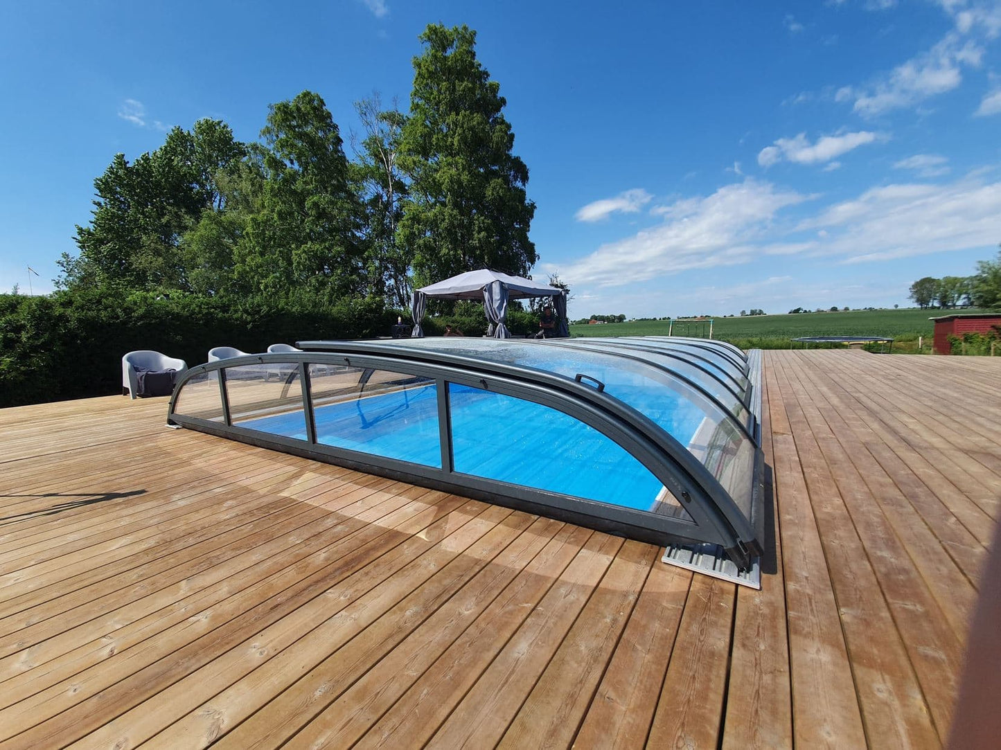 Pool Roof NIVO KIT 960B 4×9 (clear glass, side door)