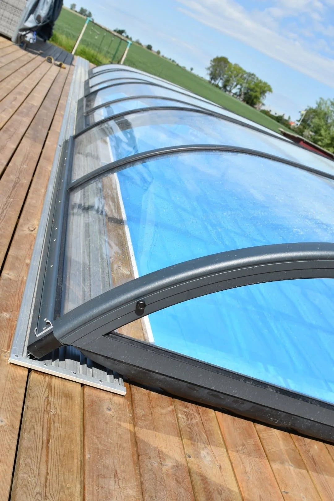 Pool Roof NIVO KIT 960B 4×9 (clear glass, side door)
