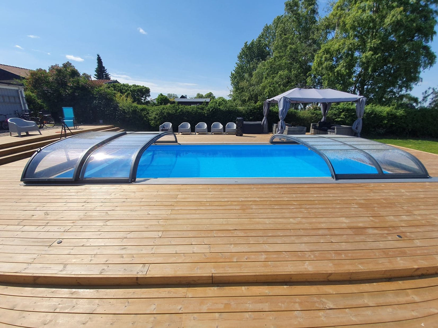 Pool Roof NIVO KIT 960B 4×9 (clear glass, side door)