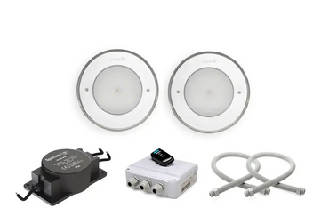 Each pack contains four recessed LED lights with metal frames