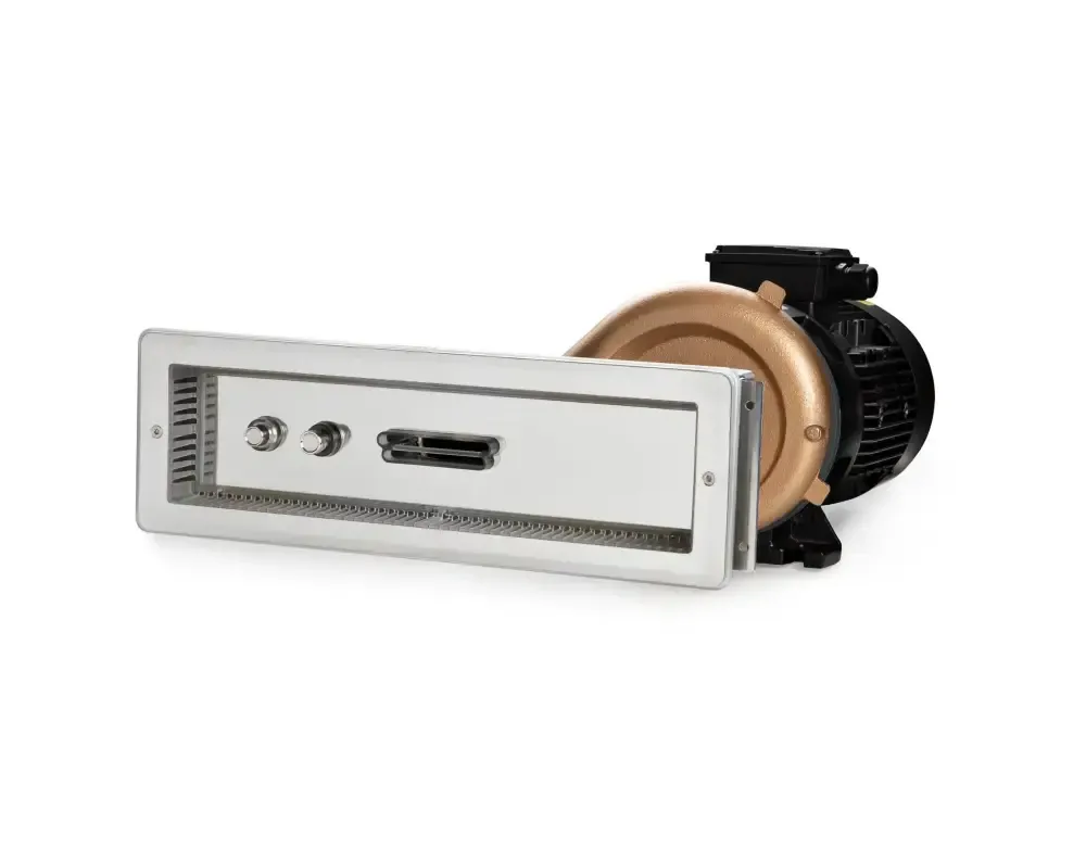 Jet Swim Athlete silver värmeenhet med dubbla reglage och svart motor