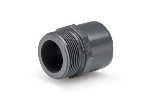 PVC solvent-weld nipple 63×50×2″ male thread
