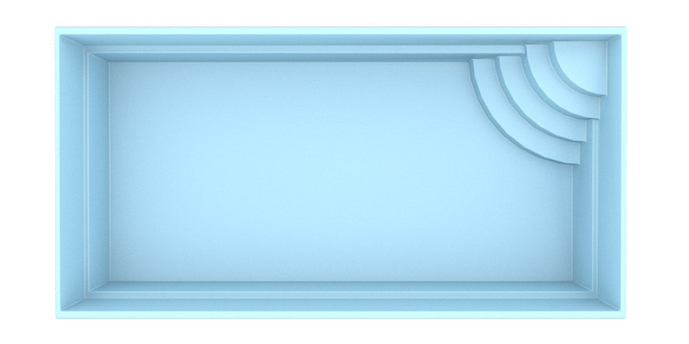 Fiberglass pool Papeete 600 6.00m x 3.00m x 1.50m