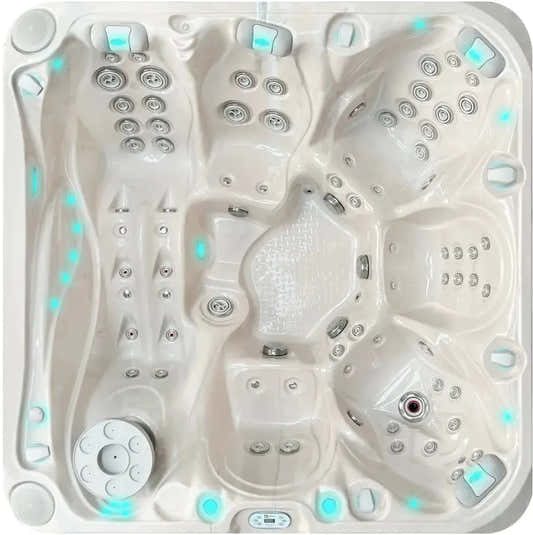 PassionSpa Admire hot tub – blue LED lighting, massage jets