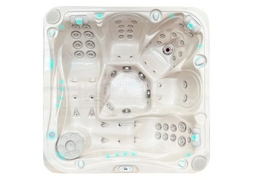 PassionSpa Delight Spabad i signaturkollektion med blå LED-belysning