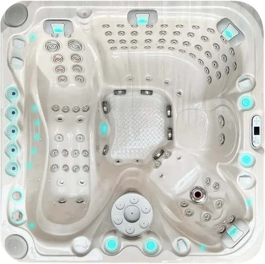 PassionSpa Felicity Mighty Wave hot tub – white finish, white interior, LED lighting, massage jets
