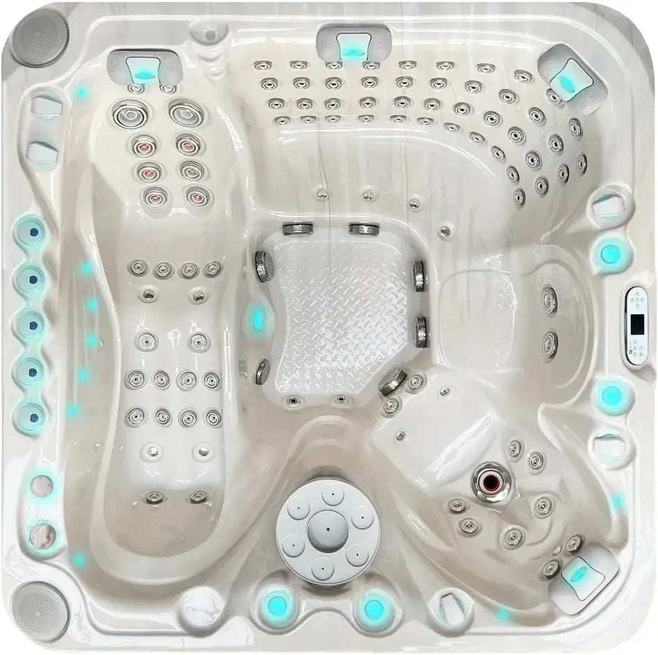 PassionSpa Felicity Mighty Wave hot tub – white finish, white interior, LED lighting, massage jets