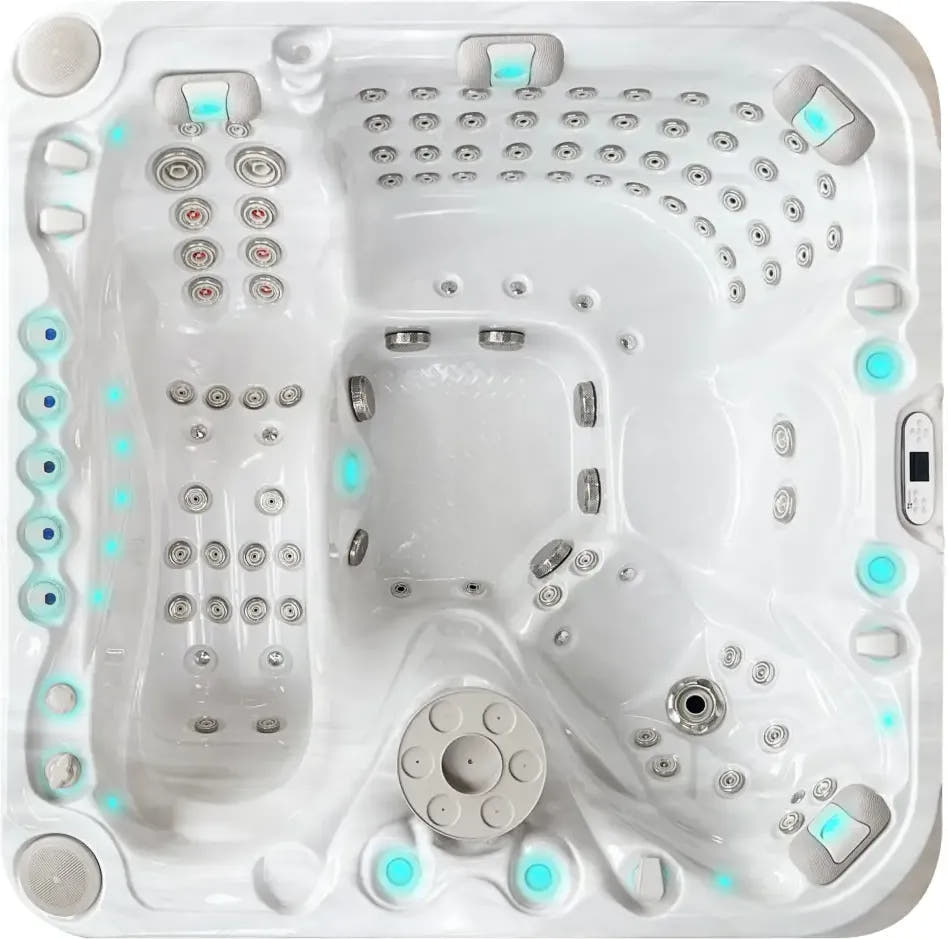 PassionSpa Felicity Mighty Wave hot tub – white finish, white interior, LED lighting, massage jets