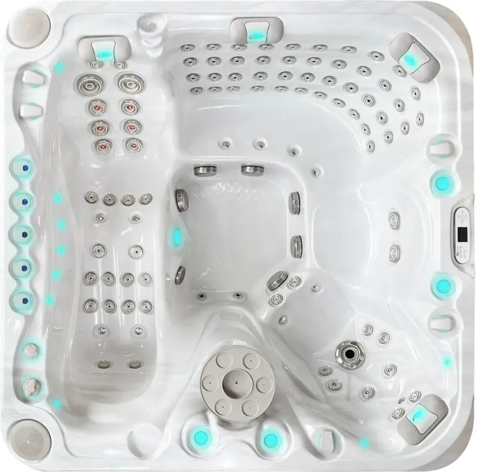 PassionSpa Felicity Mighty Wave hot tub – white finish, white interior, LED lighting, massage jets