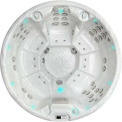 PassionSpa Recharge hot tub – white interior, blue LED lighting, massage jets