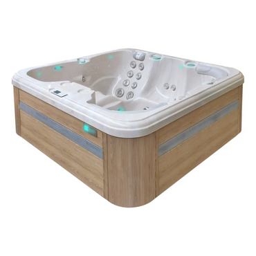 PassionSpa Refresh Spabad Pure Collection beige träimitation med LED-belysning