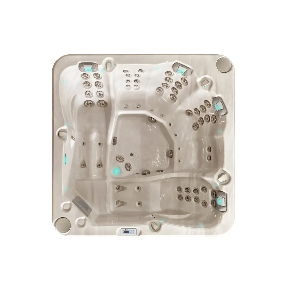 PassionSpa Retreat Spabad beige med blå lys och jetmunstycken