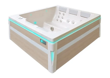 PassionSpa Serene 5 hot tub – beige and white, modern design, LED lighting, panels