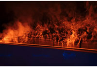 PassionSpa Serene 6 hot tub – fireplace, orange flames, dark surface