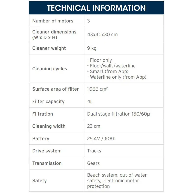 Poolrobot Zodiac Freerider med trådlös frihet: specifikationer