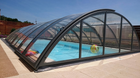 Pooltak Classic 4x8 (Sidodörr, antracit, klarglas)
