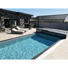 Pool cover ICON KIT S2 4×8 (clear glass, side door, single rail, anthracite)
