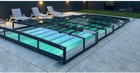 Pool roof ICON KIT S3 4×9 (clear glass, side door, single rail, anthracite)