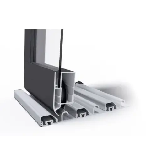 Extra starka profiler i svart och silver aluminium för bågformat pooltak