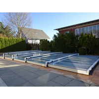 Pooltak Mästare Plus med silverram och glaspaneler