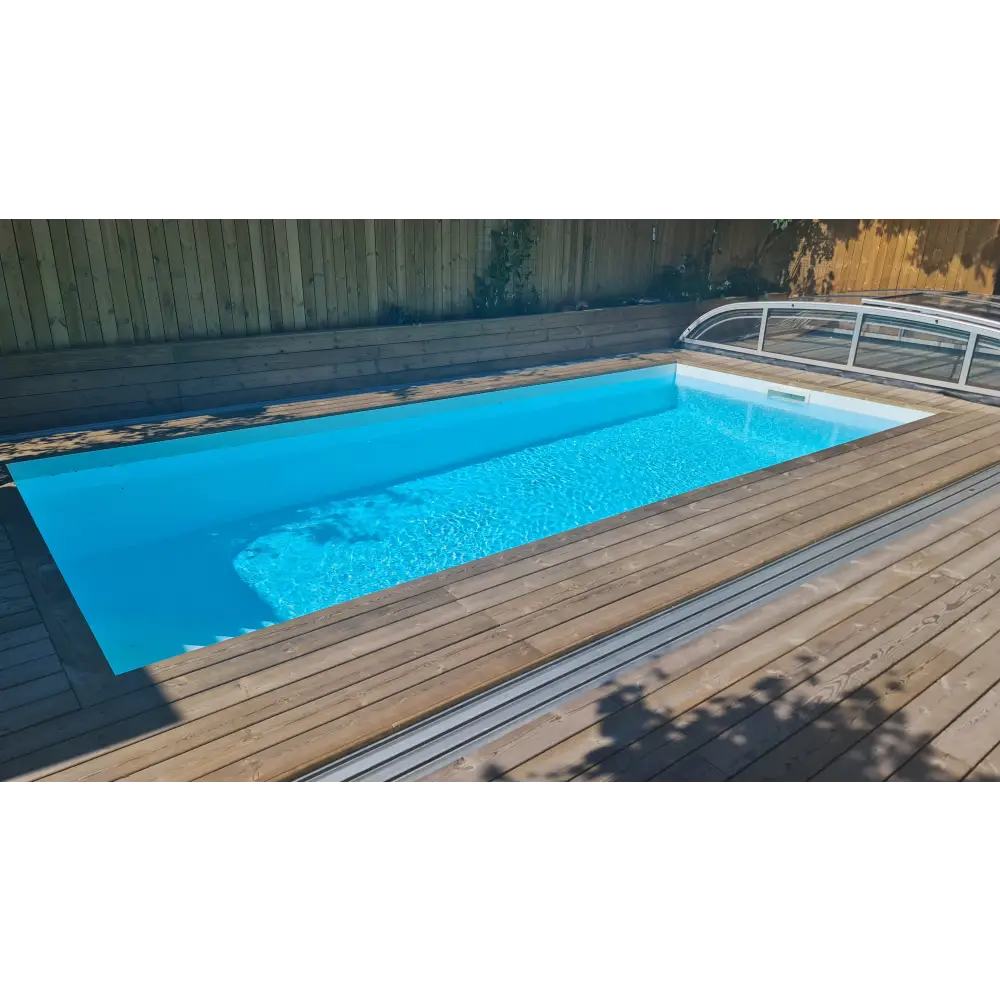 Pooltak Nivo Kit 750B med rektangulär pool och glasöverdrag