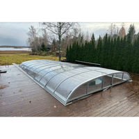 Pooltak Nivo Kit i transparent glas med silverram