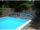 Pool enclosure NIVO KIT B 4.5×10 (clear glass, ELOX, front door)