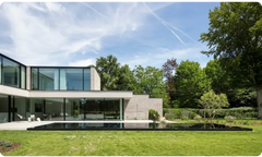 Above-ground PP pool in 20 mm material with a skimmer – modern minimalist house