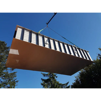 Rostfärgad rektangulär panel för Pooltime Exklusiv 12mm pool med slats och fixturer