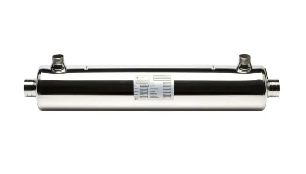 Stainless steel heat exchanger with minimal pressure loss – polished stainless steel