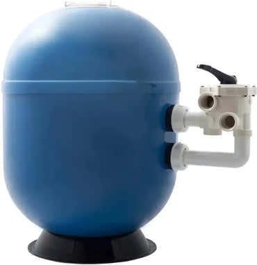 Blue spherical filter for private pools – transparent locking mechanism, to industrial standards