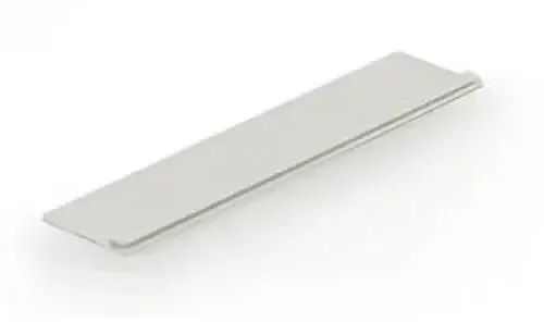 Silver metal profile for a snap-in liner track used in pool construction