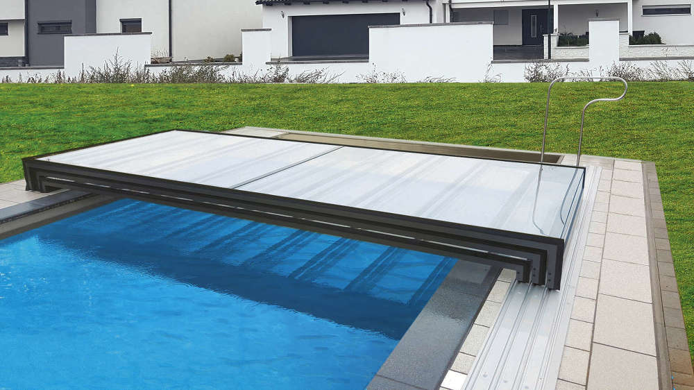 Pool Roof Master PLUS 4×10 Single Rail, 6 mm clear plastic