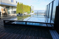 Master pool cover PLUS 4×8 Single Rail, 6 mm clear plastic