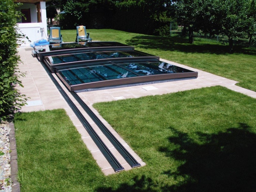 Pool Roof Master PLUS 4×10 Single Rail, 6 mm clear plastic