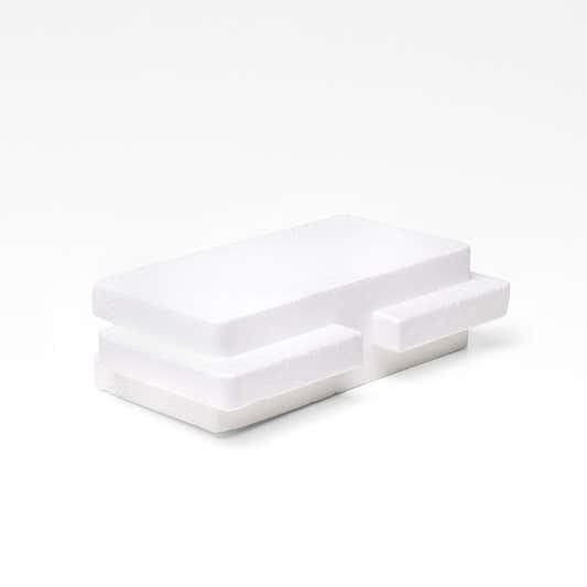 End piece for PPG polystyrene block