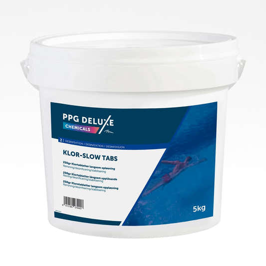 PPG Deluxe Slow-Dissolving Chlorine Tablets 250 g, 5 kg