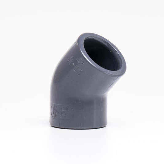 PVC 45° elbow with solvent-weld connections