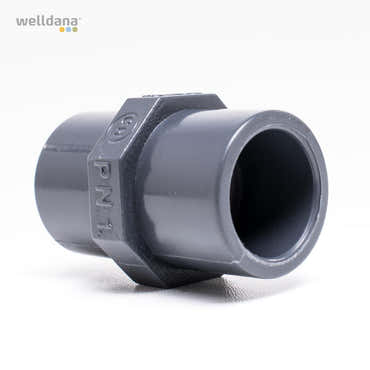 PVC couplings for solvent-weld and threaded connections