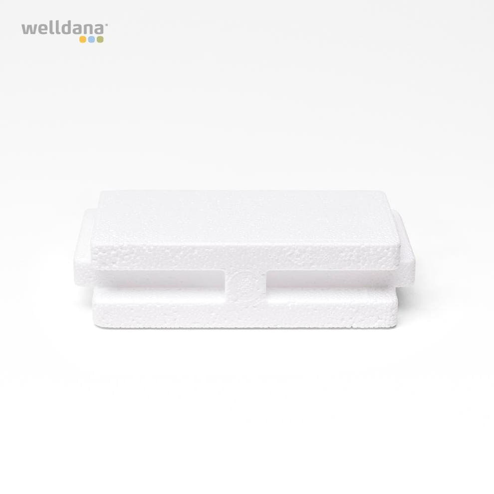 End piece for PPG polystyrene block