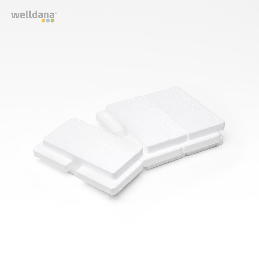 End piece for PPG polystyrene block