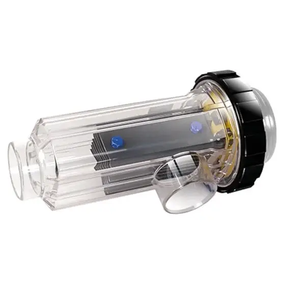 Zodiac Expert klar plastcylindrisk poolfilter med svarta ändkåpor för maximal anpassning